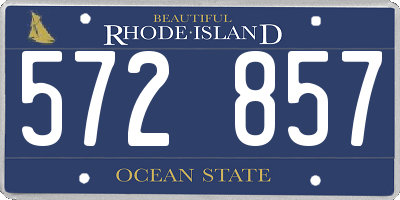 RI license plate 572857
