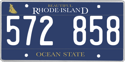 RI license plate 572858