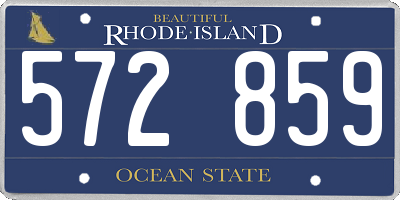 RI license plate 572859