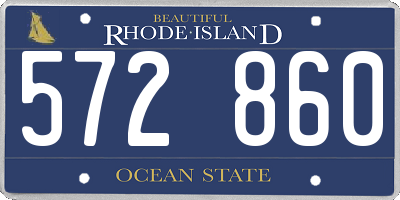 RI license plate 572860