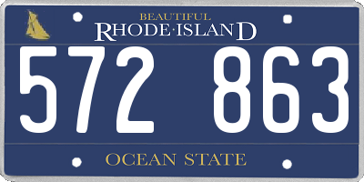 RI license plate 572863