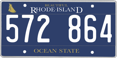 RI license plate 572864