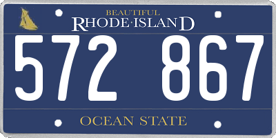 RI license plate 572867
