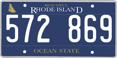 RI license plate 572869