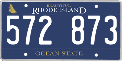 RI license plate 572873