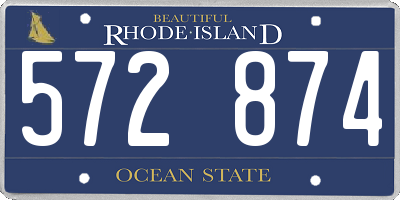 RI license plate 572874