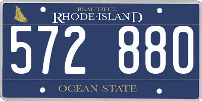 RI license plate 572880
