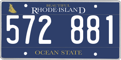 RI license plate 572881