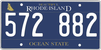 RI license plate 572882