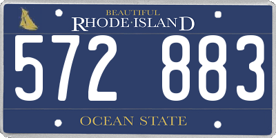 RI license plate 572883