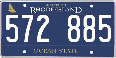 RI license plate 572885