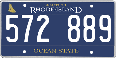 RI license plate 572889
