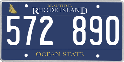 RI license plate 572890