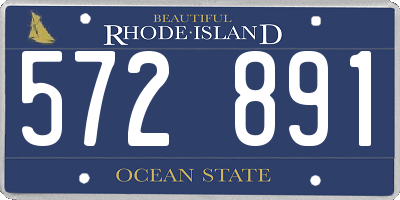 RI license plate 572891