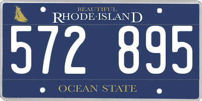 RI license plate 572895