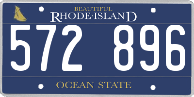 RI license plate 572896