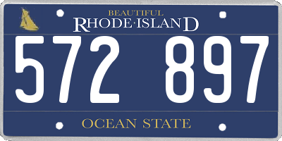 RI license plate 572897
