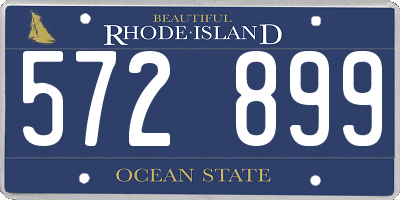 RI license plate 572899