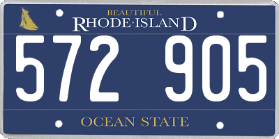 RI license plate 572905
