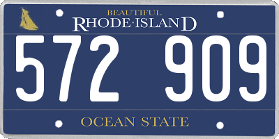 RI license plate 572909
