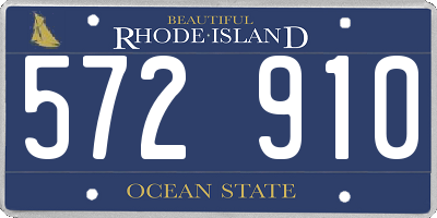 RI license plate 572910