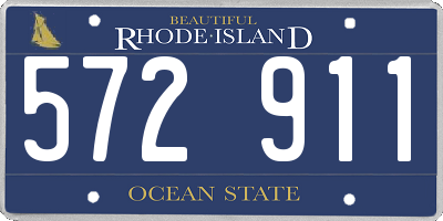 RI license plate 572911