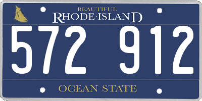 RI license plate 572912