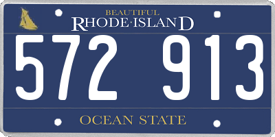 RI license plate 572913