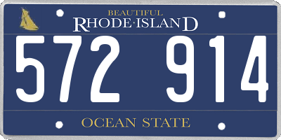 RI license plate 572914