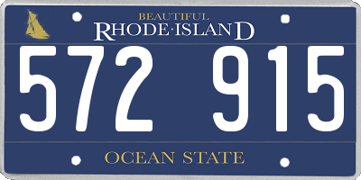 RI license plate 572915