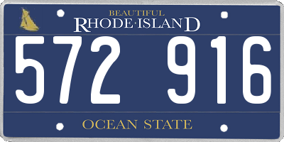 RI license plate 572916