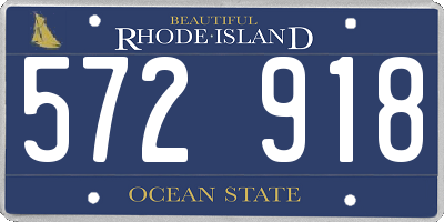 RI license plate 572918
