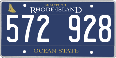 RI license plate 572928