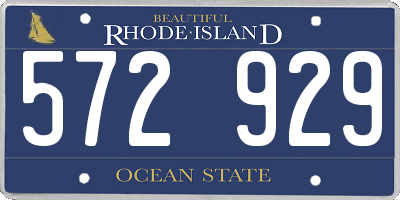 RI license plate 572929