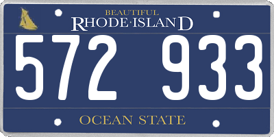 RI license plate 572933