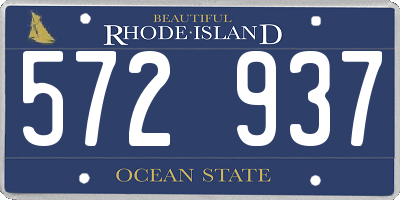 RI license plate 572937