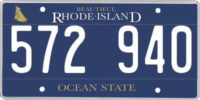 RI license plate 572940