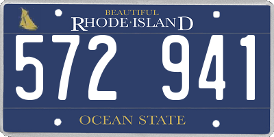 RI license plate 572941