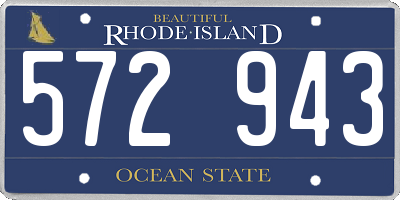 RI license plate 572943