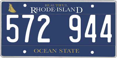 RI license plate 572944