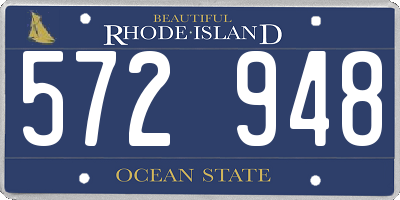 RI license plate 572948