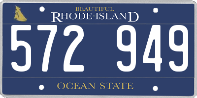 RI license plate 572949