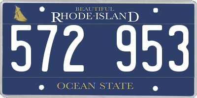 RI license plate 572953