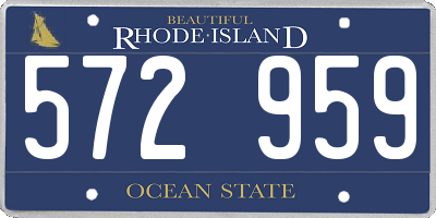 RI license plate 572959
