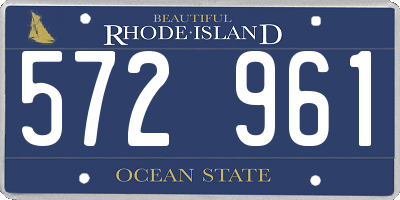 RI license plate 572961