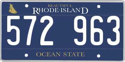 RI license plate 572963