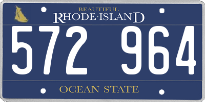 RI license plate 572964