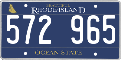 RI license plate 572965