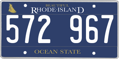 RI license plate 572967