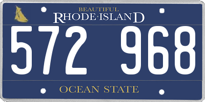 RI license plate 572968